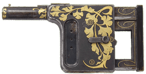 Пистолет Le Gaulois с гравировкой в стиле Модерн (Art Nouveau)